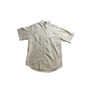 Vintage Creazioni Effeci Shirt | Western Embroidery | 100% Cotton | S | EUC